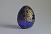 Russian Faberge Cobalt Blue Cut Glass Egg