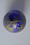 Russian Faberge Cobalt Blue Cut Glass Egg