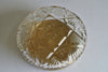 Cut Crystal Hand Painted Enamel & Brass Powder Bowl