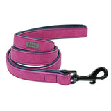 Leather Dog Leash 4 ft Dog Leash 2 Layer Pet Dog Leash Leads with Padded Handle for Medium Large Dogs Walking Training