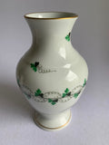 HEREND Porcelain Gold-Rimmed Persil Vase