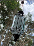 Bevelled Glass and Brass Framed Pendant