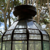 Bevelled Glass and Brass Framed Pendant