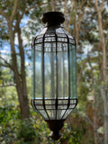 Bevelled Glass and Brass Framed Pendant