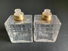 Pair of Perfume Bottles AC Birmingham c. 1935 Guilloche Tops