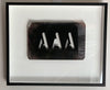 A Vintage Framed Riverina Wool Bale Stencil