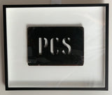 A Vintage Framed Riverina Wool Bale Stencil