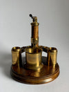Antique Brass & Oak Cigar Compendium