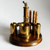 Antique Brass & Oak Cigar Compendium