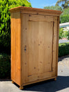 Late 19th Century Large Antique French Solid Pine Armoire Wardrobe