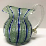 Murano 1950's Zanfirico Lattice Filigree Jug