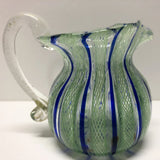 Murano 1950's Zanfirico Lattice Filigree Jug