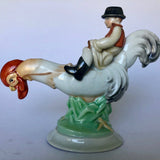 Herend - Boy Riding a Rooster c.1950