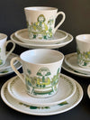 Figgjo 'MARKET' by Turi Gramstad Oliver. Norway, Mid-century 1960's set of 6
