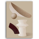 Abstract Scandinavia Geometric Canvas Poster