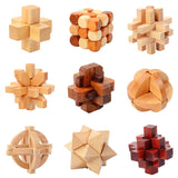 IQ Brain Teaser 3D Wooden Interlocking Burr Puzzles