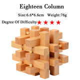 IQ Brain Teaser 3D Wooden Interlocking Burr Puzzles