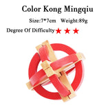 IQ Brain Teaser 3D Wooden Interlocking Burr Puzzles