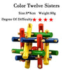 IQ Brain Teaser 3D Wooden Interlocking Burr Puzzles