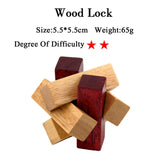 IQ Brain Teaser 3D Wooden Interlocking Burr Puzzles