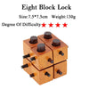 IQ Brain Teaser 3D Wooden Interlocking Burr Puzzles
