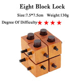 IQ Brain Teaser 3D Wooden Interlocking Burr Puzzles