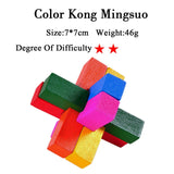 IQ Brain Teaser 3D Wooden Interlocking Burr Puzzles