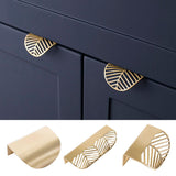 Brass Leaf Shape Cabinet Knob