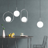 Nordic Glass Ball Pendant Lights Modern LED