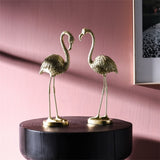 Nordic Light Luxury Golden Flamingo Window Home Decoration Resin Decoration Crafts TV Cabinet Personality Creative Decorations