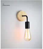 2pcs/lot Nordic Wood Wall Lamp