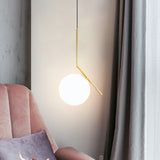 Nordic Glass Ball Pendant Lights Modern LED