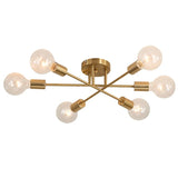 DARHYN Modern chandelier Sputnik lamps semi-embedded ceiling lamp brushed antique gold lighting 6 lights Nordic home decoration