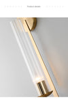 Modern Wall Lamp Glass Gold American Sconce