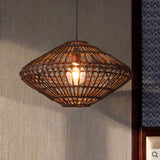 Southeast Asian Hand-Woven Pendant Lamp