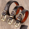 Brown Cow Hide Dog Collar