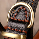 Brown Cow Hide Dog Collar
